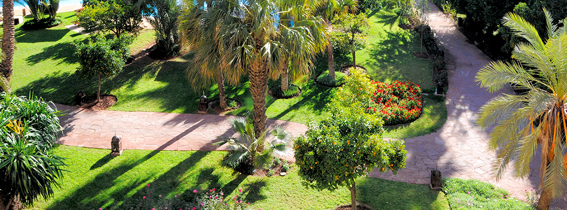 Le parc du Resort EsSaadi à Marrakech