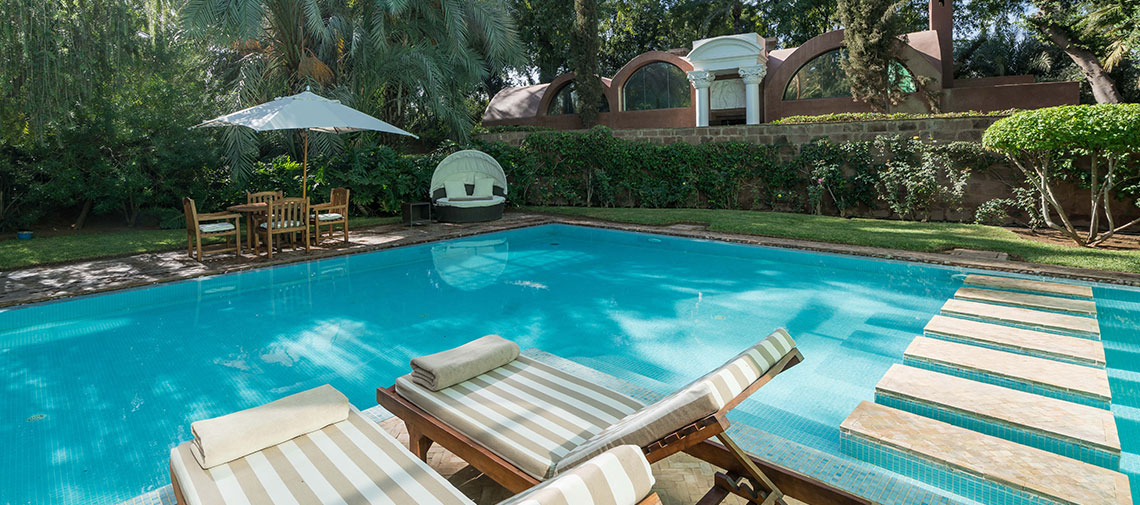 Piscine privée de la villa Maharadja au Es Saadi Marrakech Resort