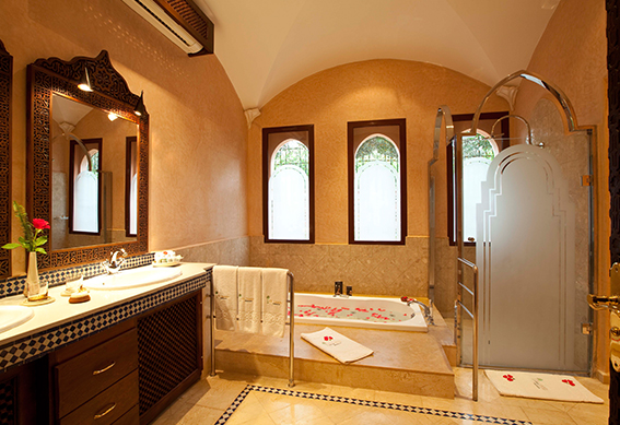 villa andalouse salle de bain marrakech
